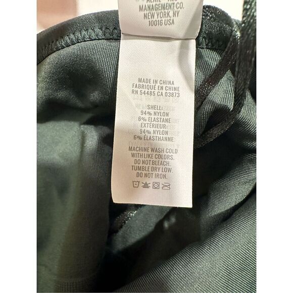 Size XL aerie One Shoulder Ribbed Bralette in Green - Picture 7 of 10